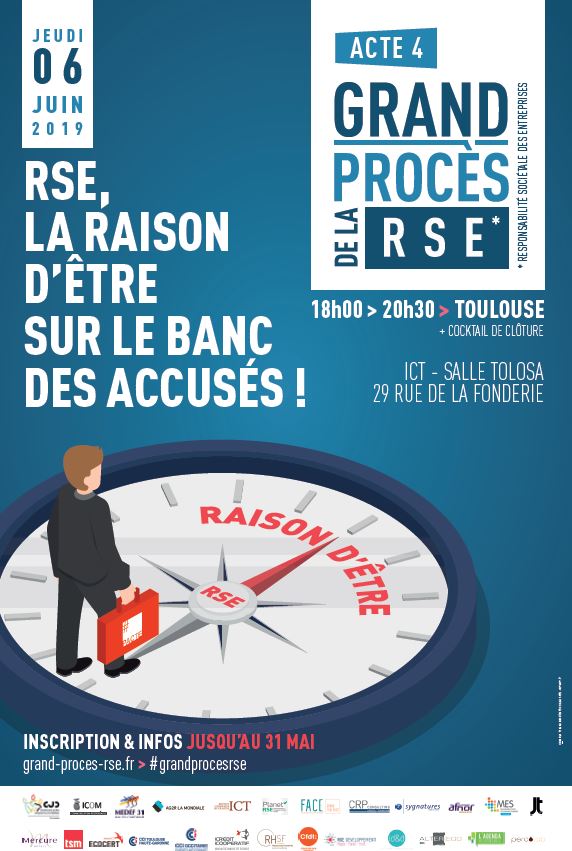 Affiche de promotion pour le Grand Procès de la RSE le 6 juin 2019