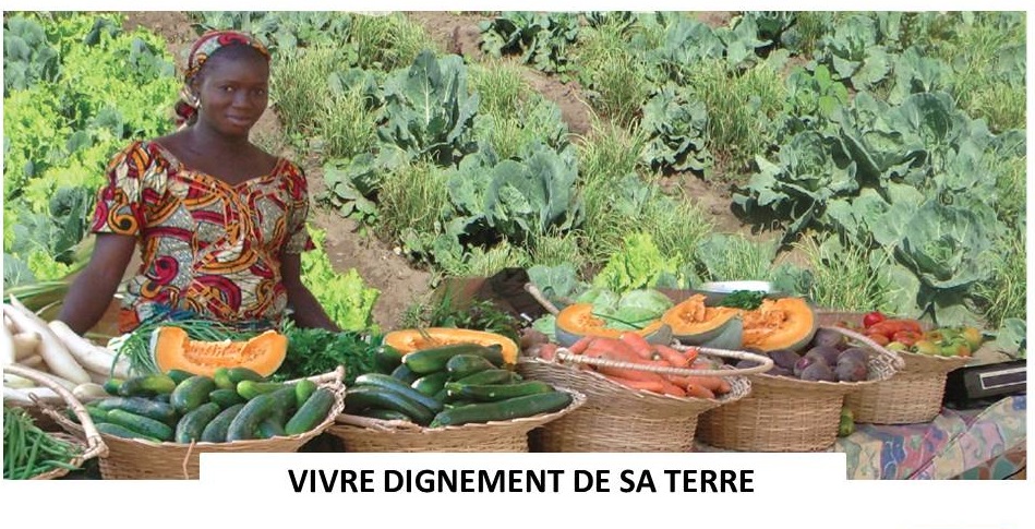 Photograph of a woman farmer selling her vegetables